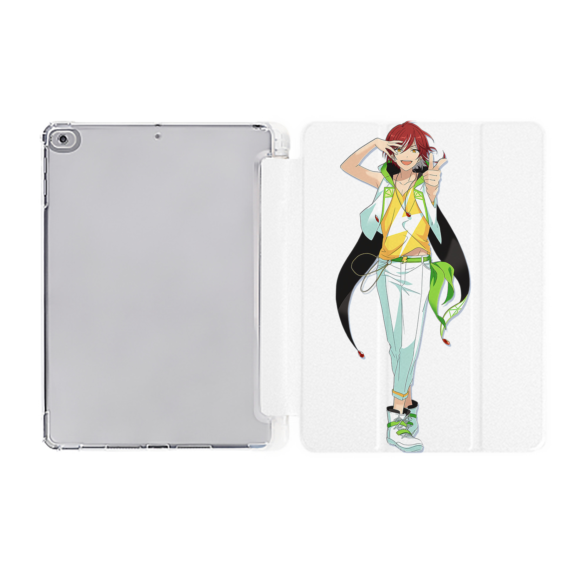 （画像用） あんさんぶるスターズ! Ensemble Stars IPad ケース ペン収納付き 三つ折りスタンド PUレザー×シリコン 対応機種9.5/10.5/10.9インチ